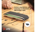 HP Poly Sync 40+ Microsoft Teams Certified USB-A USB-C Speakerphone +BT700 USB-A Adapter
