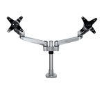 StarTech.com Support de Bureau Double Bras pour Écran - Bras pour Écran Articulé de Qualité - Écrans jusqu'à 30"(10kg) VESA - Support Écran Réglable - Rotation/Inclinaison/Pivotement - Pince/Anneau - Argenté