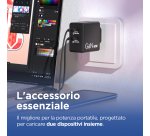 Lenovo Dual USB-C 65W GaN Charger, alimentatore compatto da muro con doppia Type-C, cavo USB-C 1,5 m incluso - ideale per laptop, cellulare e tablet: un solo caricabatterie per più dispositivi