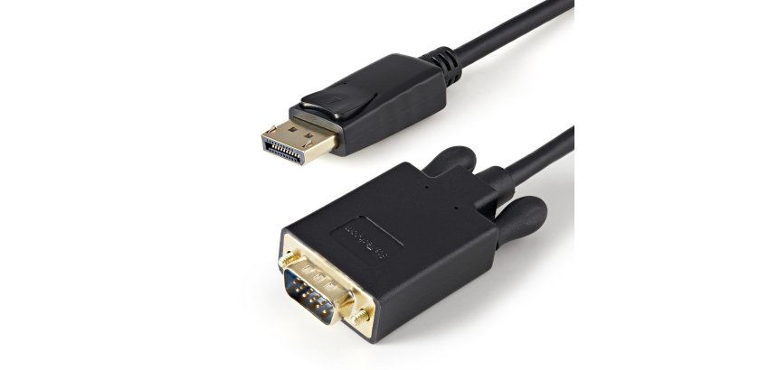 StarTech.com 3ft (91cm) DisplayPort to VGA Cable - Active DisplayPort to VGA Adapter Cable - 1080p Video - DP to VGA Monitor Cable - DP 1.2 to VGA Converter - Latching DP Connector