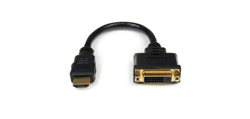 StarTech.com 8in (20cm) HDMI to DVI-D Video Cable Adapter - HDMI Male to DVI Female