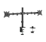 Equip Soporte de escritorio articulado para dos monitores de 17«-32», negro