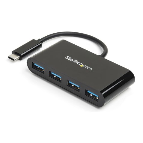 StarTech.com 4-Port USB-C Hub - USB-C to 4x USB-A - USB 3.0 Hub - Bus Powered