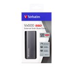 Verbatim Disque SSD externe Vx500 USB 3.1 Gén 2 120 Go