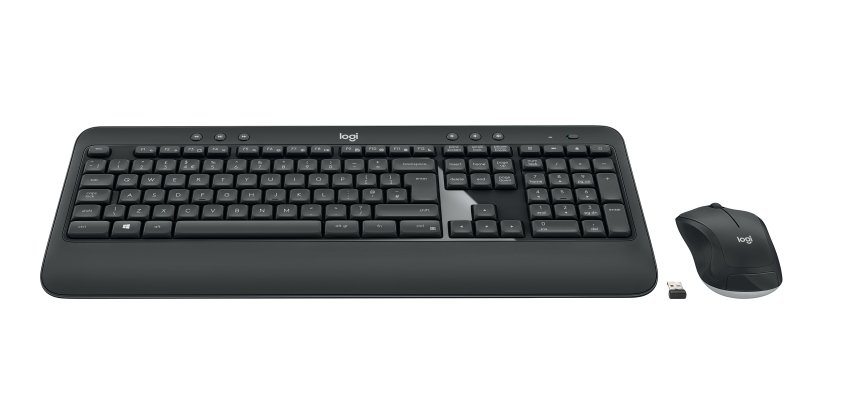 Logitech 920-008680 teclado Ratón incluido Universal RF inalámbrico QWERTY Español Negro, Blanco