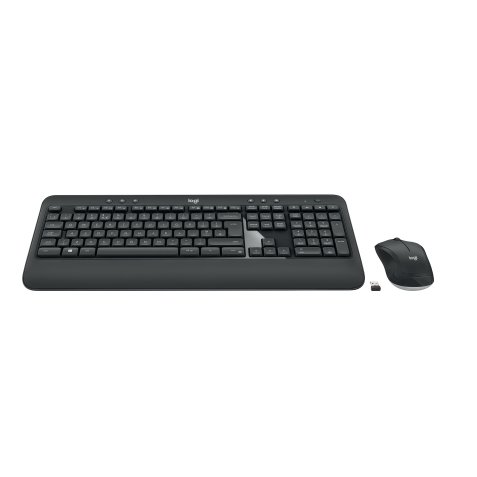 Logitech 920-008680 teclado Ratón incluido Universal USB QWERTY Español Negro, Blanco