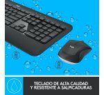 Logitech 920-008680 teclado Ratón incluido Universal RF inalámbrico QWERTY Español Negro, Blanco