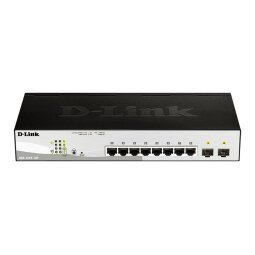 D-Link DGS-1210-10P Géré L2 Gigabit Ethernet (10/100/1000) Connexion Ethernet, supportant l'alimentation via ce port (PoE) 1U Noir