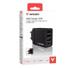 Verbatim Chargeur USB mural 4 ports 30 W - Noir