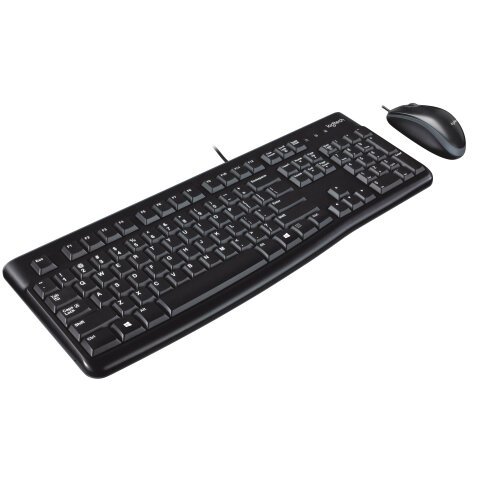 Logitech Desktop MK120 teclado Ratón incluido Oficina USB QWERTY Internacional de EE.UU. Negro