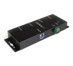 StarTech.com 4-Port USB 3.0 Hub - 5Gbps - Metal Industrial USB-A Hub - Wall or Desk Mountable USB Data Hub - TAA Compliant USB Expander Hub