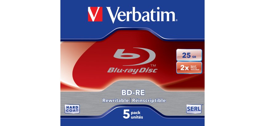 Verbatim 43615 blank Blu-Ray disc BD-RE 25 GB 5 pc(s)