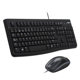 Logitech Desktop MK120 keyboard USB QWERTY Spanish Black