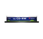 Cd-rw verbatim serl capacidad 700mb velocidad 12x 80 min tarrina de 10 unidades