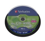 Cd-rw verbatim serl capacidad 700mb velocidad 12x 80 min tarrina de 10 unidades