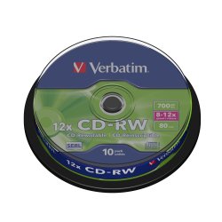 Verbatim CD-RW 12x 700 Mo 10 pièce(s)