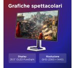 Lenovo Legion Pro 27Q-10 - Monitor Gaming 26.5" QD-OLED Flat QHD 2560x1440 0 280Hz 0.03ms - AMD FreeSync Premium Pro + VESA AdaptiveSync 2xHDMI 2.1 + 1xDP 1.4 - Stand Height + Tilt + Swivel + Pivot Cavo HDMI + DP + USB A/B incluso