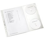 Pochette perforée avec rabat CD, A4, PP, 0,12 mm,