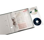 Pochette perforée avec rabat CD, A4, PP, 0,12 mm,