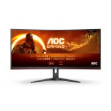 AOC G2 CU34G2XE/BK LED display 86,4 cm (34") 3440 x 1440 pixels Wide Quad HD LCD Noir, Rouge