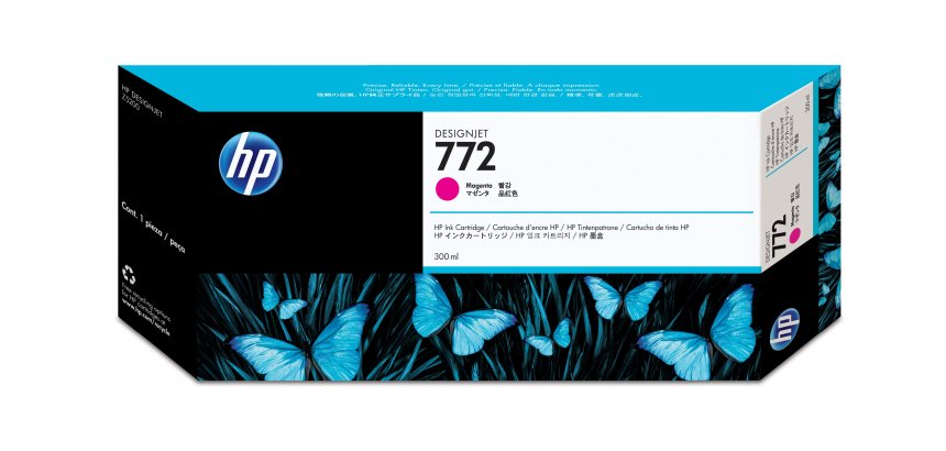 HP Cartucho de tinta DesignJet 772 magenta de 300 ml