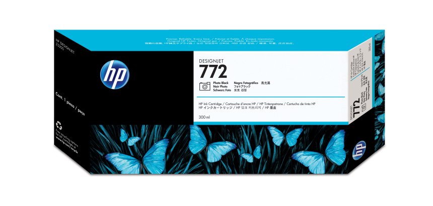 HP Cartucho de tinta DesignJet 772 negro fotográfico de 300 ml