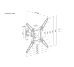 Equip Soporte de pared para TV de movimiento completo de 23"-55