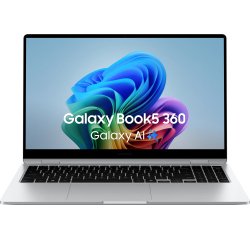 Samsung Galaxy Book5 360 Intel Core Ultra 7 256V Laptop 39,6 cm (15.6") Touchscreen Full HD 16 GB LPDDR5x-SDRAM 512 GB SSD Wi-Fi 7 (802.11be) Windows 11 Home Zilver
