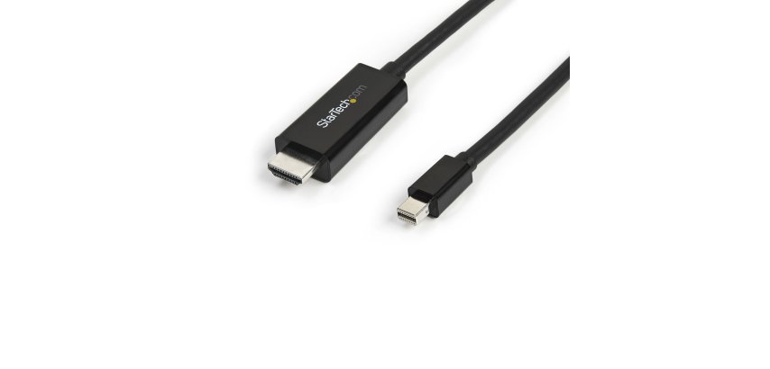 StarTech.com 10ft (3m) Mini DisplayPort to HDMI Cable - 4K 30Hz Video - mDP to HDMI Adapter Cable - Mini DP or Thunderbolt 1/2 Mac/PC to HDMI Monitor/Display - mDP to HDMI Converter Cord