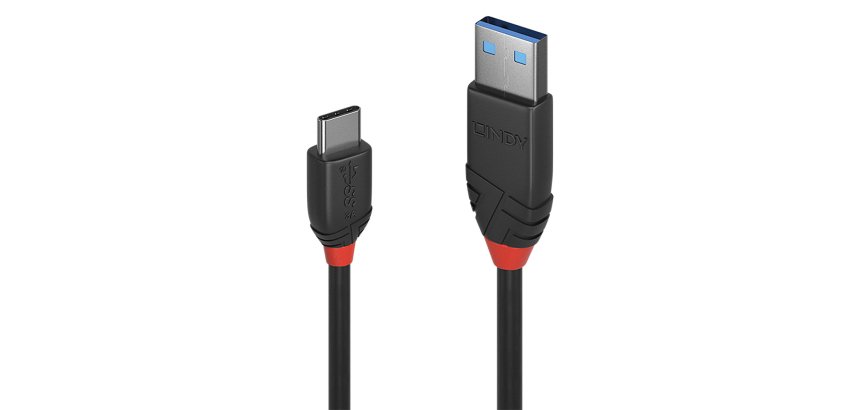 Lindy Câble USB 3.2 Type A vers C de 0.5m, 10Gbit/s, noir