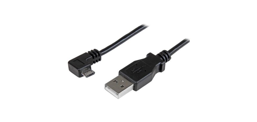 StarTech.com Cable de 0,5m Micro USB Acodado a la Derecha para Carga y Sincronización de Smartphones o Tablets