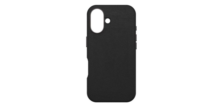 OtterBox Symmetry Series Cactus Leather pour MagSafe pour iPhone 16, Noir Ash