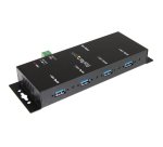 StarTech.com Hub USB 3.0 4 Ports - 5Gbps - Hub USB-A Industriel en Métal - Hub de Données USB Montable au Mur ou sur le Bureau - Hub d'Extension USB Conforme TAA