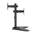 AISENS Soporte de Mesa Eco Inclinable y Rotable para 2 Monitores/POS 8kg de 17"-32", Negro