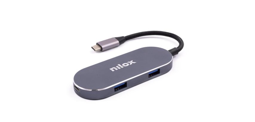 Nilox MINI-DOCKING USB-C: HDMI, 3 PUERTOS USB 3.0 Y USBC