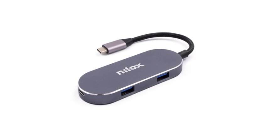 Nilox MINI DOCKING STATION HDMI 3USB PD USB 3.2 Gen 1 (3.1 Gen 1) Type-C Silver