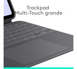 Logitech Combo Touch, funda con teclado, iPad Pro 13 pulgadas (M4)(2024) - Teclado retroiluminado extraíble con soporte abatible, escritura cómoda, modo multiuso, Disposición QWERTY Español - Grafito