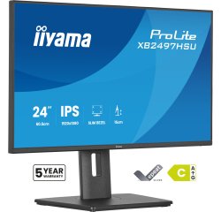 iiyama ProLite XB2497HSU-B1 écran plat de PC 60,5 cm (23.8") 1920 x 1080 pixels Full HD LED Noir