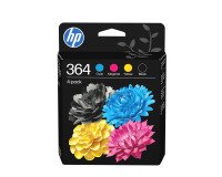 HP 364 pack de 4 cartouches d'encre noir/cyan/magenta/jaune authentiques