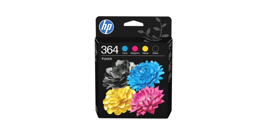 HP 364 pack de 4 cartouches d'encre noir/cyan/magenta/jaune authentiques
