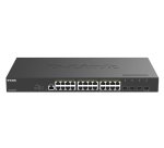 D-Link DGS-1250-28XP Géré L2+ Gigabit Ethernet (10/100/1000) Connexion Ethernet, supportant l'alimentation via ce port (PoE) Bureau Noir