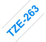 Brother TZE-263 cinta para impresora de etiquetas Azul sobre blanco