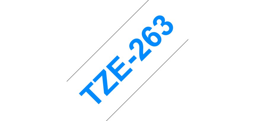 Brother TZE-263 cinta para impresora de etiquetas Azul sobre blanco