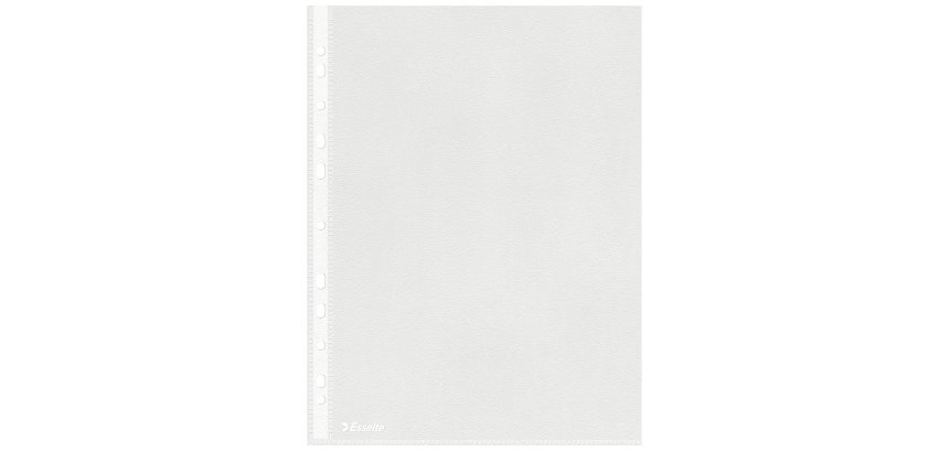 Pochettes perforées Esselte A4 polypropylène grainé 5/100e - Boîte de 100