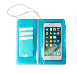 Celly SPLASHWALL18LB mobile phone case 15.8 cm (6.2") Wallet case Blue
