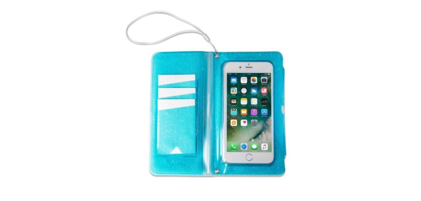 Celly SPLASHWALL18LB mobile phone case 15.8 cm (6.2") Wallet case Blue