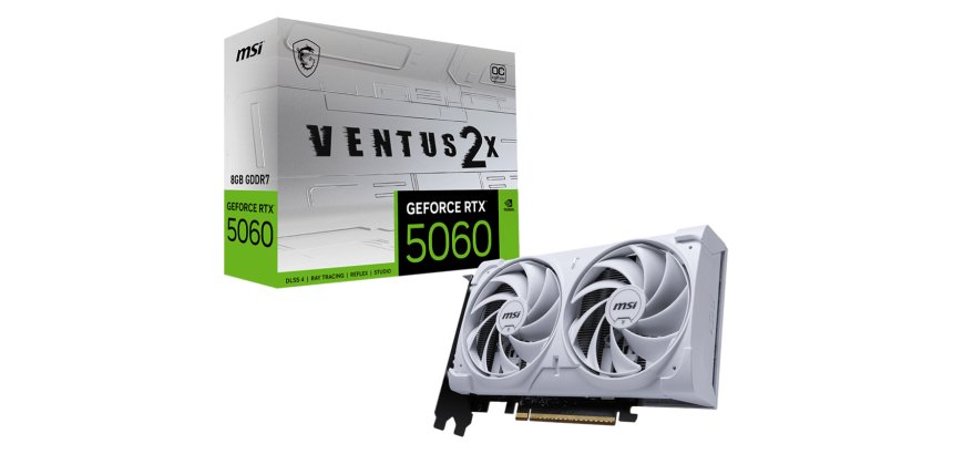 MSI GeForce RTX 5060 8G VENTUS 2X OC WHITE NVIDIA 8 GB GDDR7