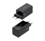 AISENS Cargador GaN 100W, 2x USB-C PD3.0 QC4.0 QC5.0, 1x USB-A QC3.0, Negro
