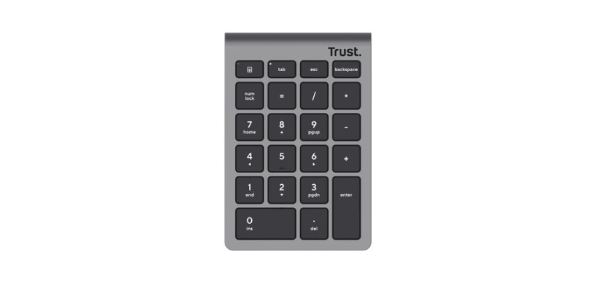 Clavier numérique sans fil Trust Xalas, argent