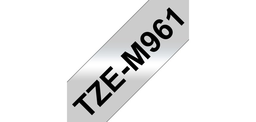 Brother TZE-M961 Casete de cinta laminada original negro sobre plata 36 mm x 8 m